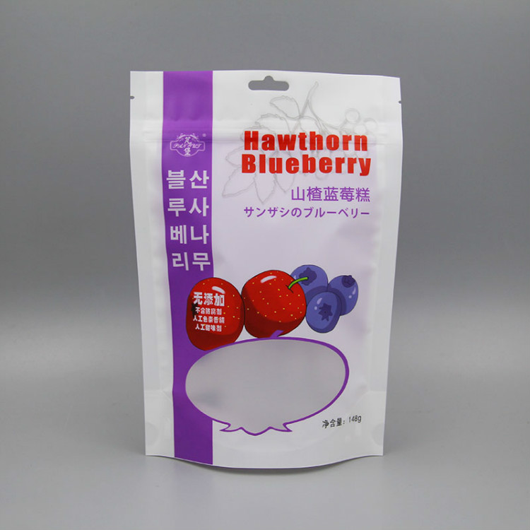 148g山楂蓝莓糕+哑光塑料复合+自立拉链袋